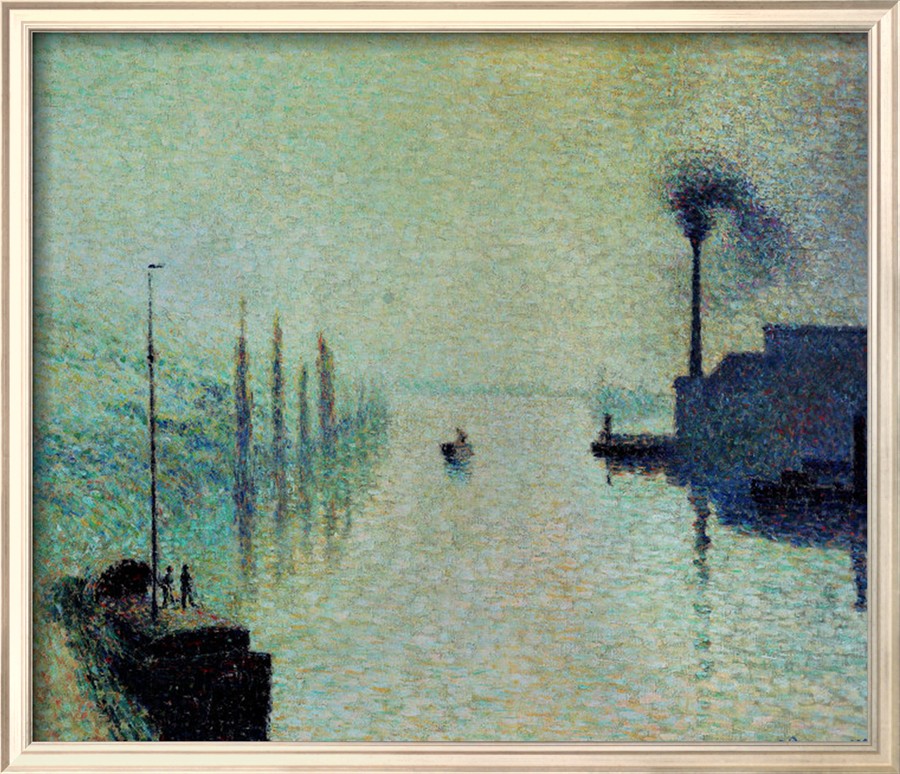 Lacroix Island, Rouen, Fog, 1888 - Camille Pissarro Paintings